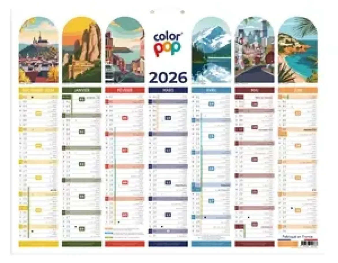 CALENDRIER 2026 GRAND FORMAT 43X55CM