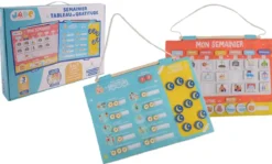 CALENDRIER SEMAINIER TABLEAU DE GRATITUDE MONTESSORI 5 EN 1