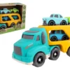 CAMION REMORQUE 33CM AVEC 4 VOITURES 9CM