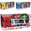 CAMION TRANSPORT FRICTION 44CM ET 4 VOITURES