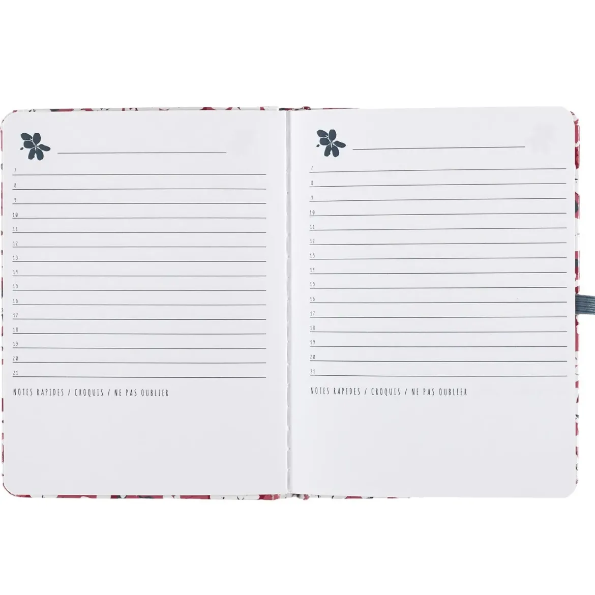 CARNET A6 AVEC ELASTIQUE 48 PAGES