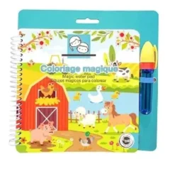 CARNET COLORIAGES MAGIQUES FERME AVEC STYLO A EAU X10 PAGES
