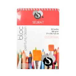 CARNET PEINTURE A4 36 PAGES 180GR