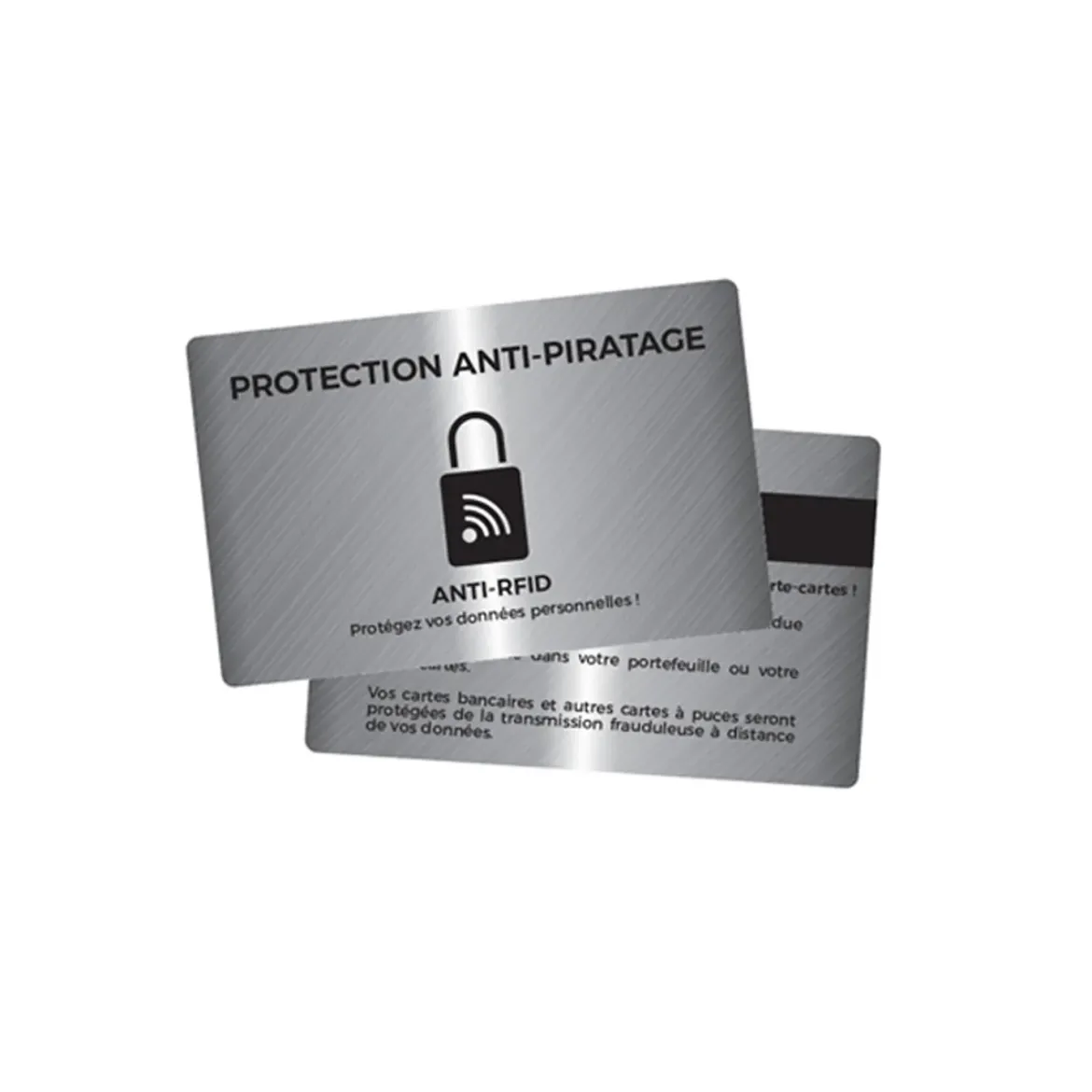 CARTE ANTI PIRATAGE RFID METALLIQUE