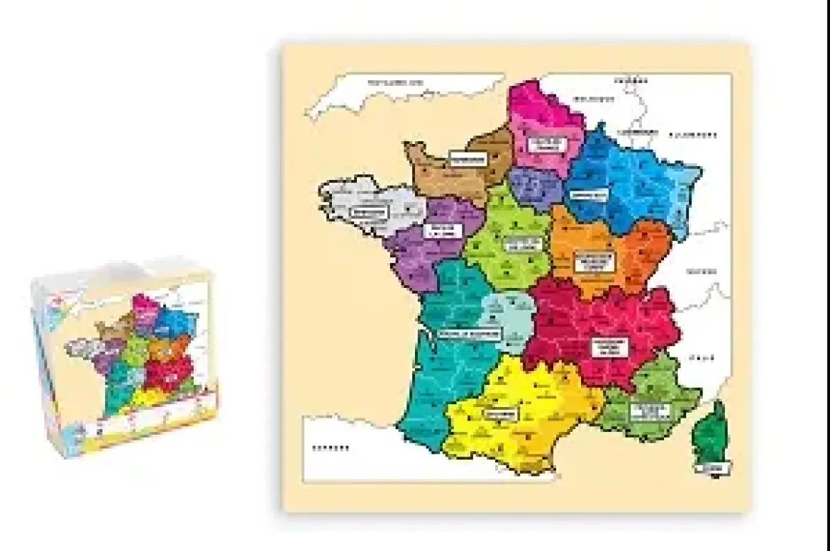 CARTE DE FRANCE REGIONS DEPARTEMENTS