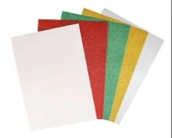 CARTES FORTES A4 PAILLETEES X5 PIECES