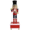 CASSE NOISETTE TAMBOUR MUSICAL ROUGE BLEU H.31CM
