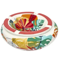 CENDRIER FLORAL CERAMIQUE XXL
