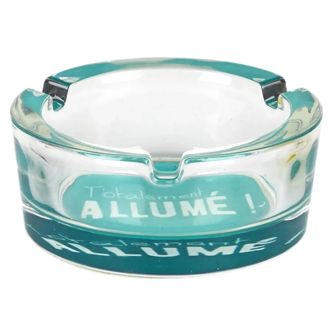 CENDRIER VERRE PHOSPHORESCENT