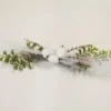 CENTRE DE TABLE COTON HERBE PAMPA FEUILLAGE SUR BRINDILLE