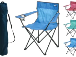 CHAISE CAMPING PLIANTE STRUCTURE METAL ASSISE