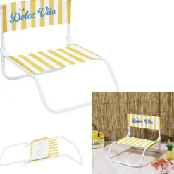 CHAISE DE PLAGE DOS DOLCE VITA JAUNE
