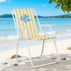 CHAISE PLIANTE DOLCE VITA JAUNE