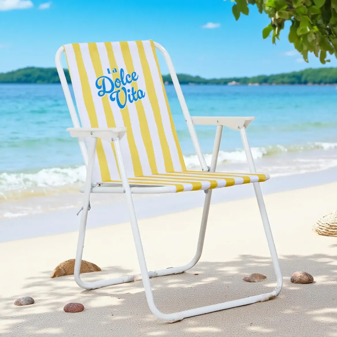CHAISE PLIANTE DOLCE VITA JAUNE
