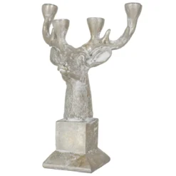 CHANDELIER 4 BRANCHES TETE CERF H.21CM
