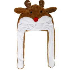 CHAPEAU NOEL AVEC OREILLES DE RENNE EN MOUVEMENT