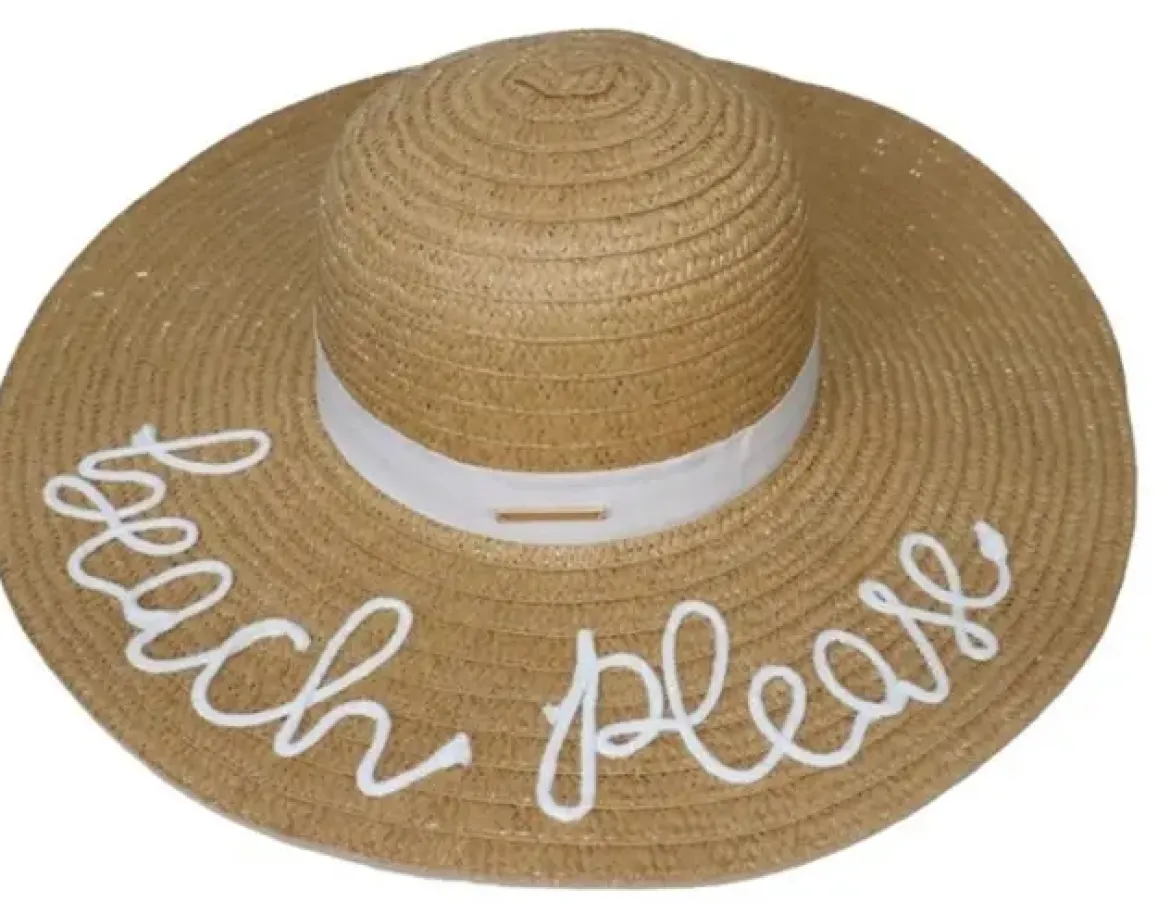 CHAPEAU PAMELA MESSAGE BEACH PLEASE FEMME