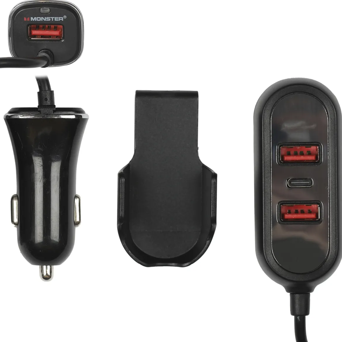 CHARGEUR VOITURE BANQUETTE ARRIERE 5 PORTS
