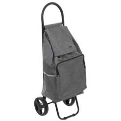 CHARIOT 2 ROUES METAL GRIS NOMADE