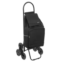 CHARIOT 6 ROUES METAL NOIR NOMADE