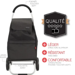 CHARIOT SHOPPING HAUT DE GAMME 2 ROUES