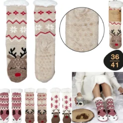 CHAUSSETTES SHERPA RENARD ET RENNE ADULTE