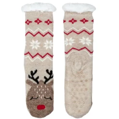 CHAUSSETTES SHERPA RENARD ET RENNE ADULTE