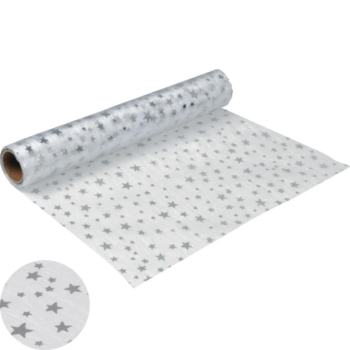 CHEMIN TABLE ORGANZA 28CMX5M ARGENT