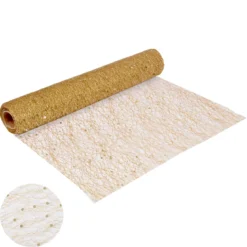 CHEMIN TABLE SEQUINS 30CMX4M OR