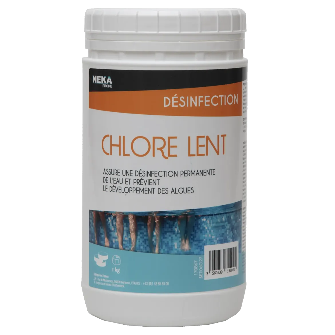 CHLORE LENT GALET 125G 1KG
