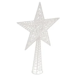 CIMIER ETOILE PAILLETTE H.38CM BLANC