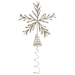 CIMIER METAL FLOCON CHAMPAGNE H.31CM