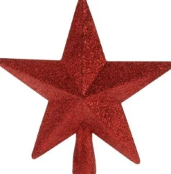 CIMIER SAPIN ETOILE ROUGE L.19CM
