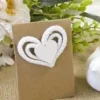 COEUR EN CORDE ET PETIT COEUR EN BOIS X4 PIECES