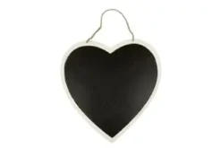 COEUR FACON ARDOISE A SUSPENDRE 26X26CM