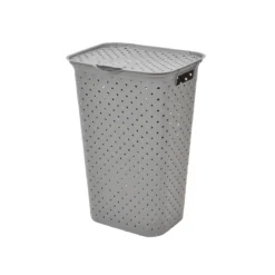 COFFRE A LINGE PLASTIQUE 45L 42X35X57CM DIAMANT TAUPE