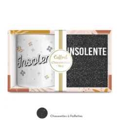 COFFRET MUG CHAUSSETTES PAILLETTES INSOLENTE