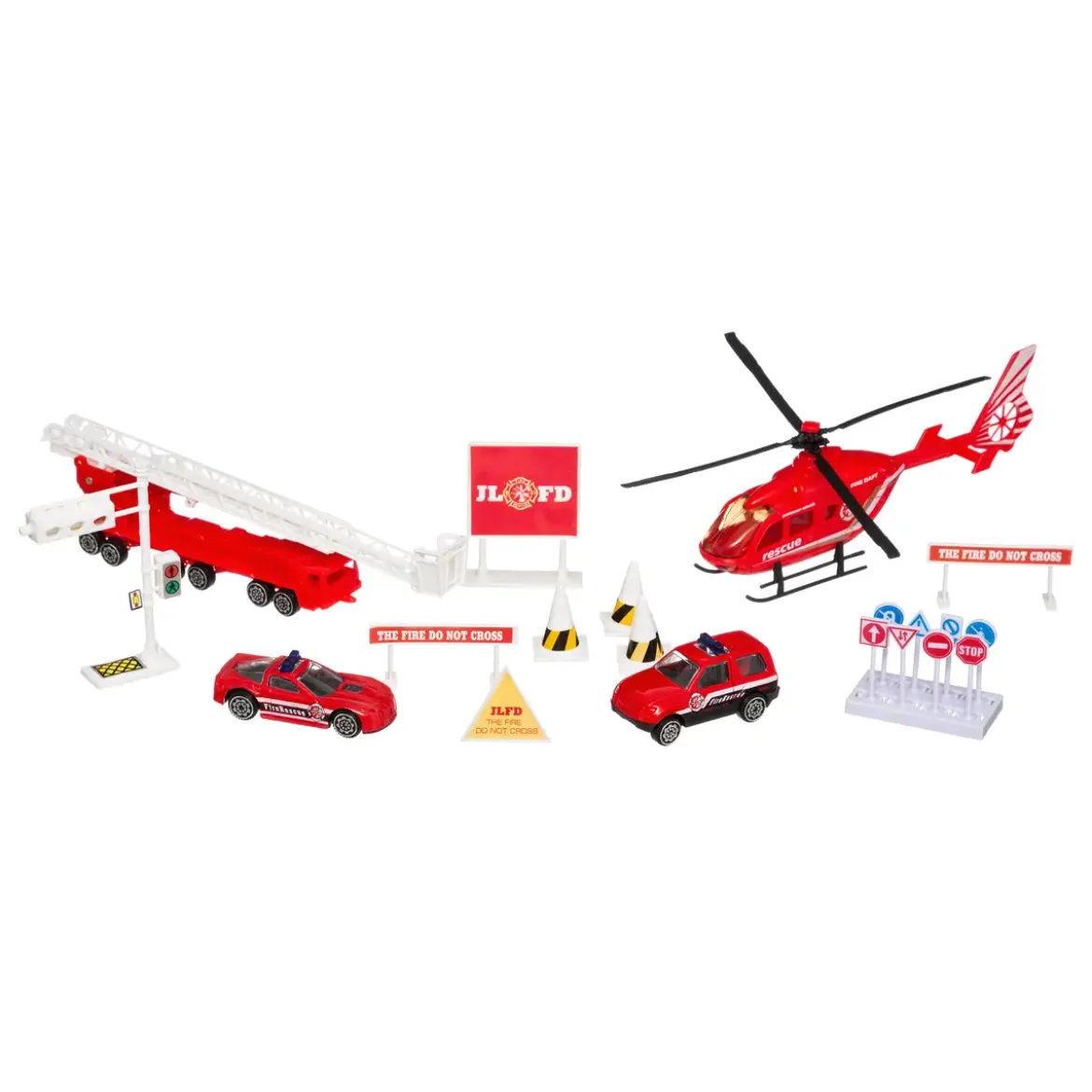 COFFRET POLICE POMPIER OU CONSTRUCTION 20PIECES