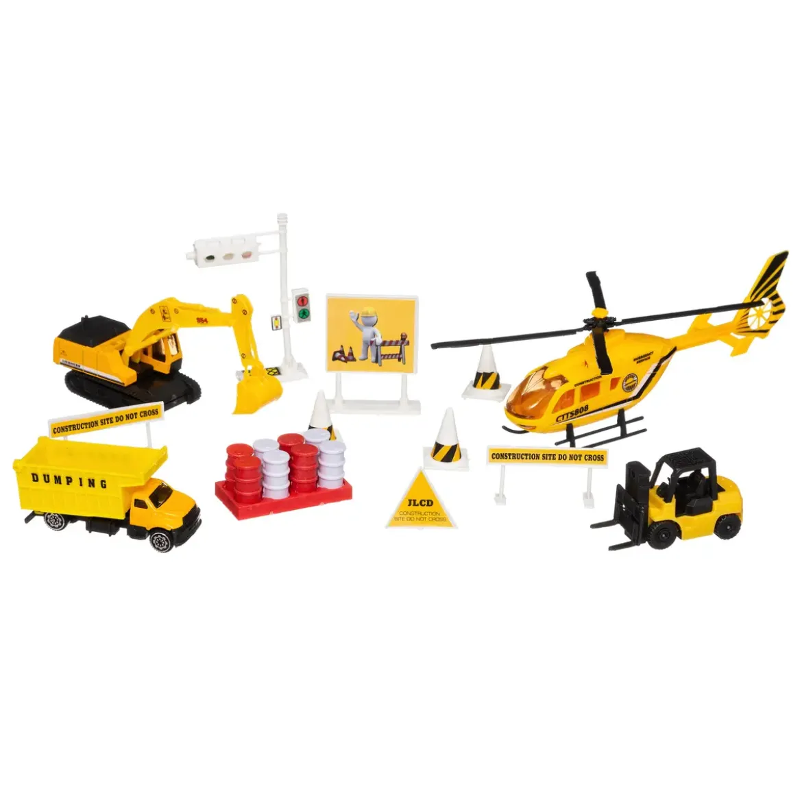 COFFRET POLICE POMPIER OU CONSTRUCTION 20PIECES