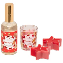 COFFRET SPRAY D AMBIANCE ET BOUGIE PAIN D EPICE