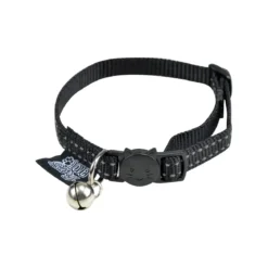 COLLIER ANTI ETRANGLEMENT 20 A 28CM REFLECHISSANT NOIR