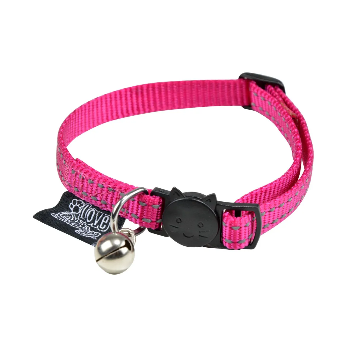 COLLIER ANTI ETRANGLEMENT 20 A 28CM REFLECHISSANT ROSE