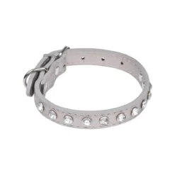 COLLIER FANTAISIE STRASS 35CM GRIS