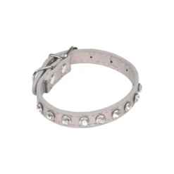 COLLIER FANTAISIE STRASS 30CM GRIS