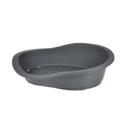 CORBEILLE PLASTIQUE TINO D.80X60X25CM GRIS