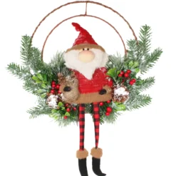 COURONNE PERE NOEL ASSIS 35X35CM