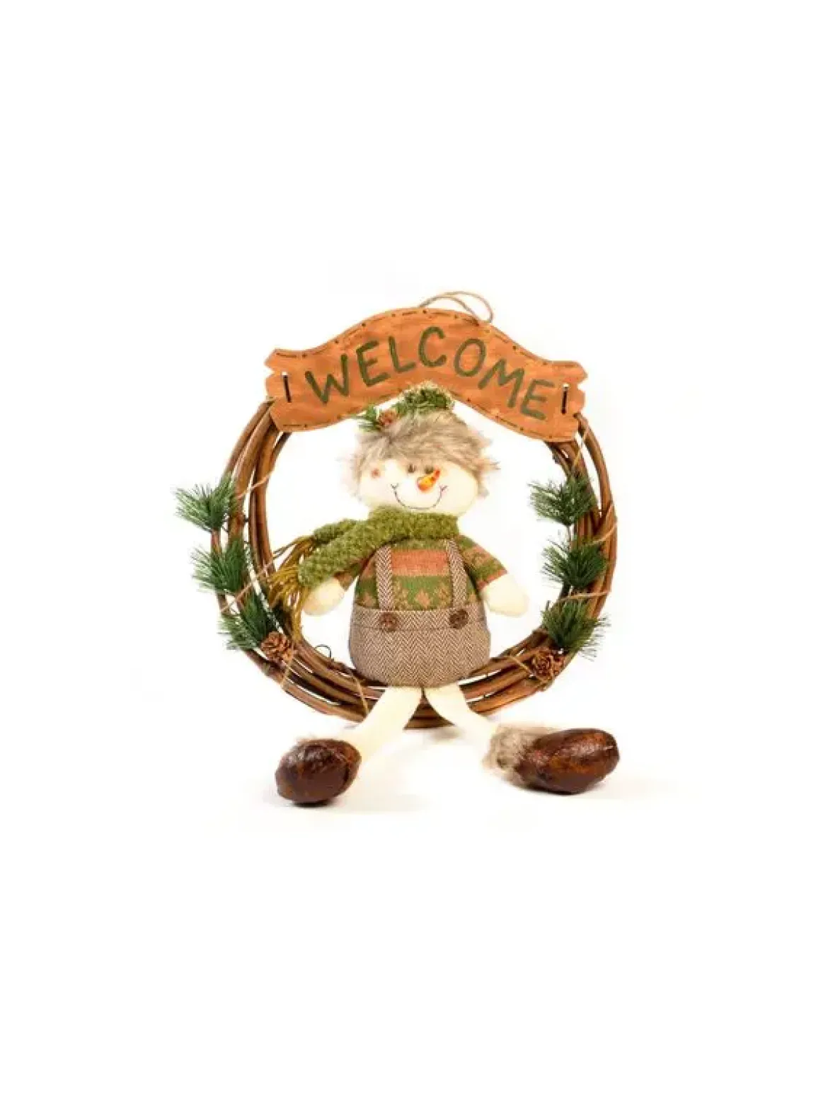 COURONNE WELCOME NATURE BONHOMME DE NEIGE