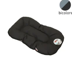 COUSSIN FLOCON 61CM BICOLORE NOIR GRIS