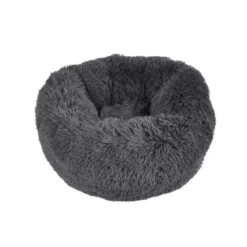 COUSSIN ROND APAISANT FLUFFY 55X25CM ANTHRACITE