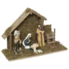 CRECHE DE NOEL LED 7 SANTONS D.30X20CM